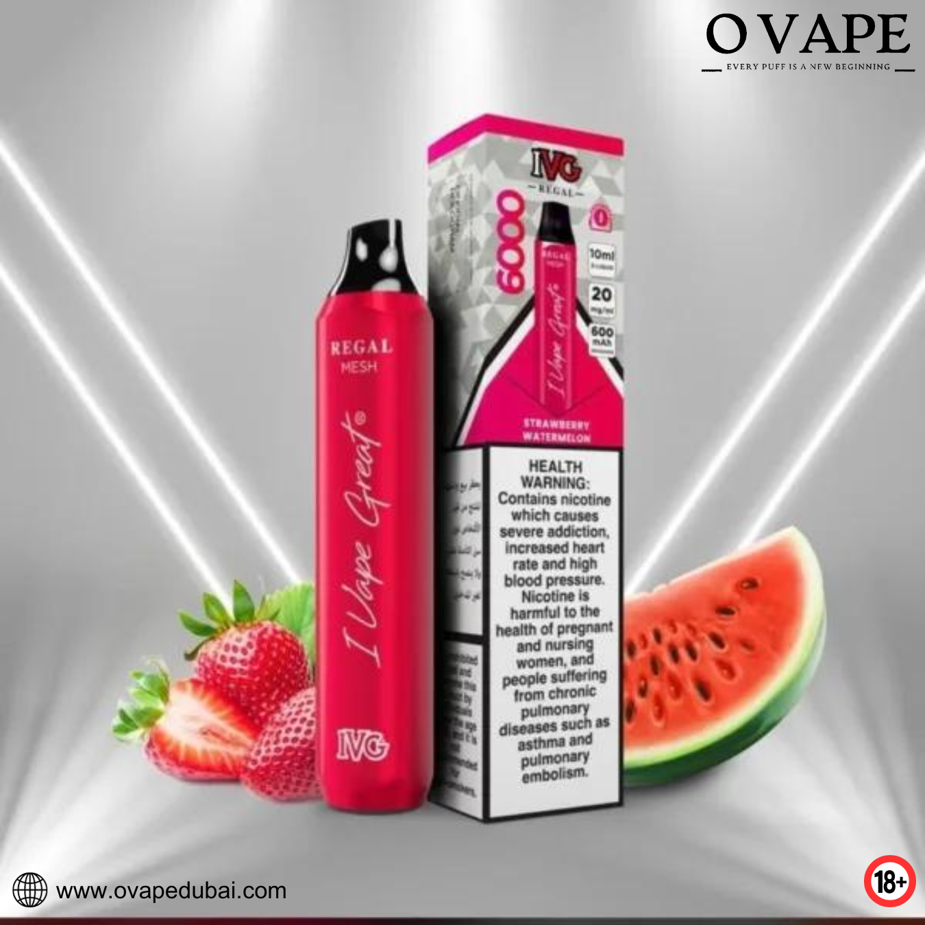 IVG Regal Disposable 6000 Puffs 20mg Strawberry watermelon