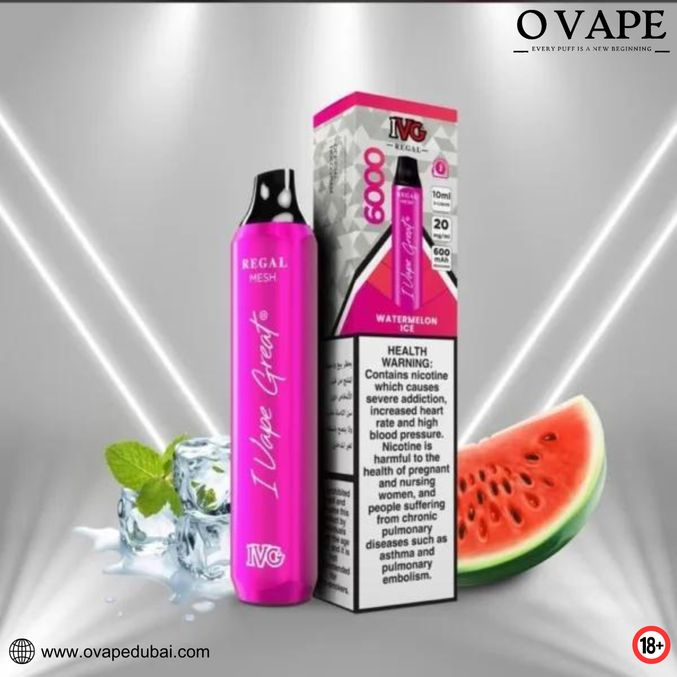IVG Regal Disposable 6000 Puffs 20mg Watermelon ice