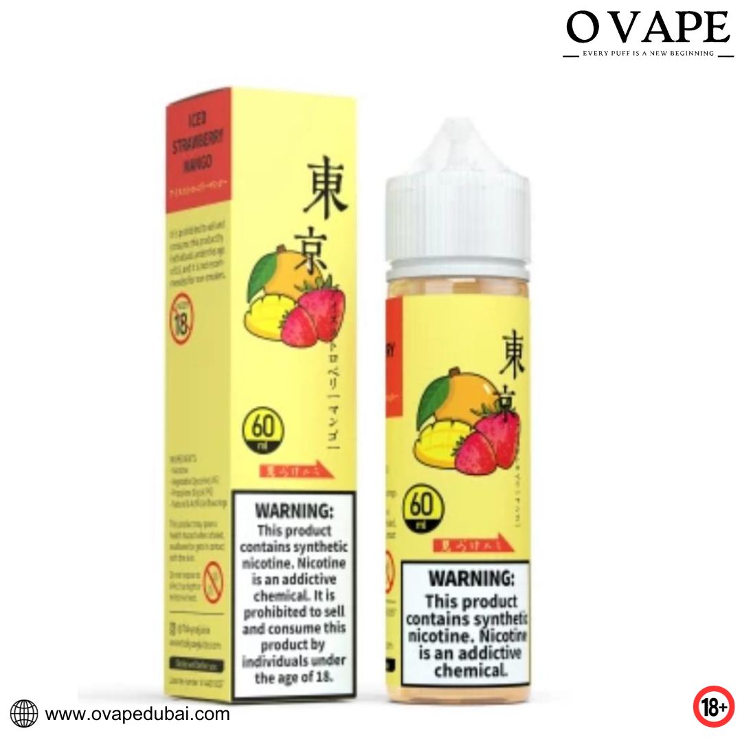 Tokyo E-Juice Zero Nicotine Iced Strawberry Mango in Dubai, UAE